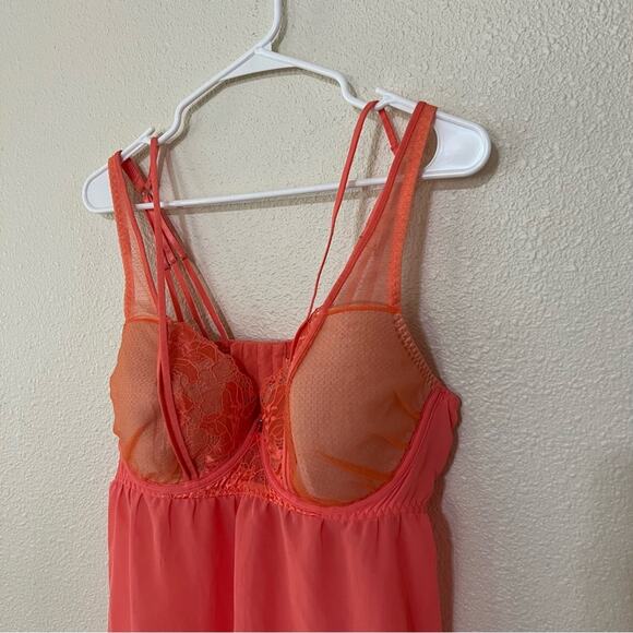 Cacique light Orange lace strappy babydoll slip 38DD - Picture 2 of 8
